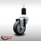 Service Caster 3.5'' SS Thermoplastic Rubber Wheel Swivel 1-1/2'' Expanding Stem Caster SCC-SSEX20S3514-TPRB-112 - alternate 3